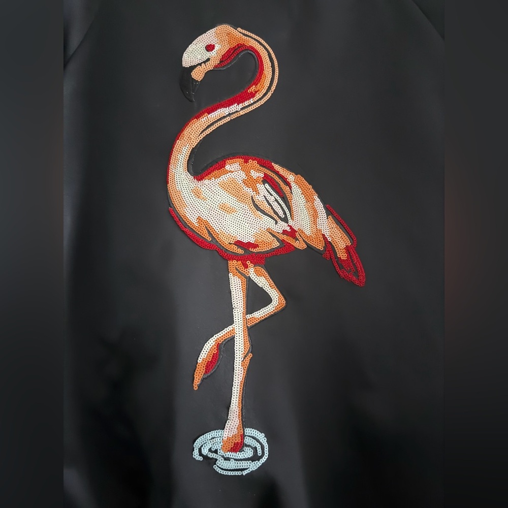 Marc Jacobs Flamingo Graphic Satin Coach Jacket (Made in Italy) - Picture 4 of 4